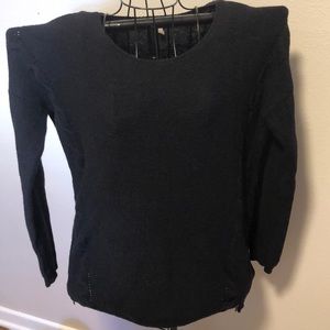 3/$20 Banana Republic black knit sweater zip side